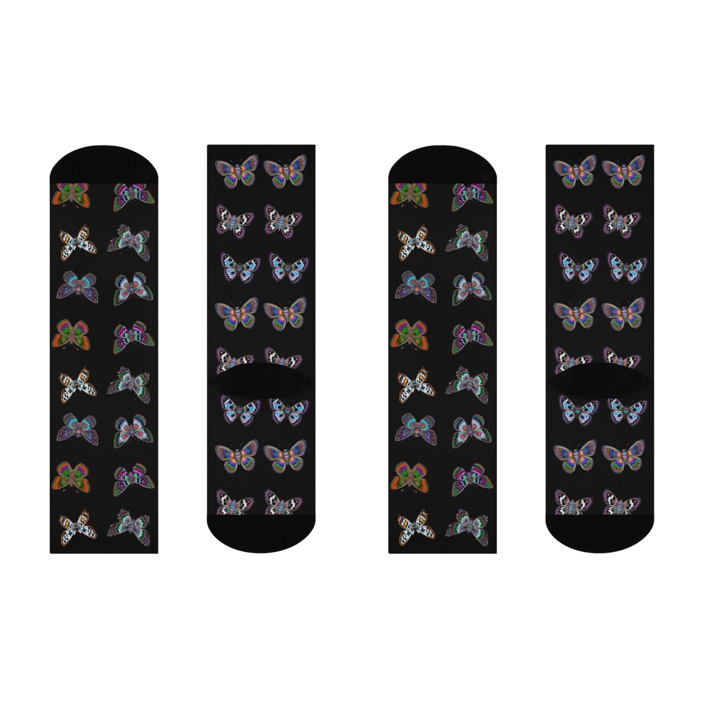 Cottageore Moth Socks (Black)