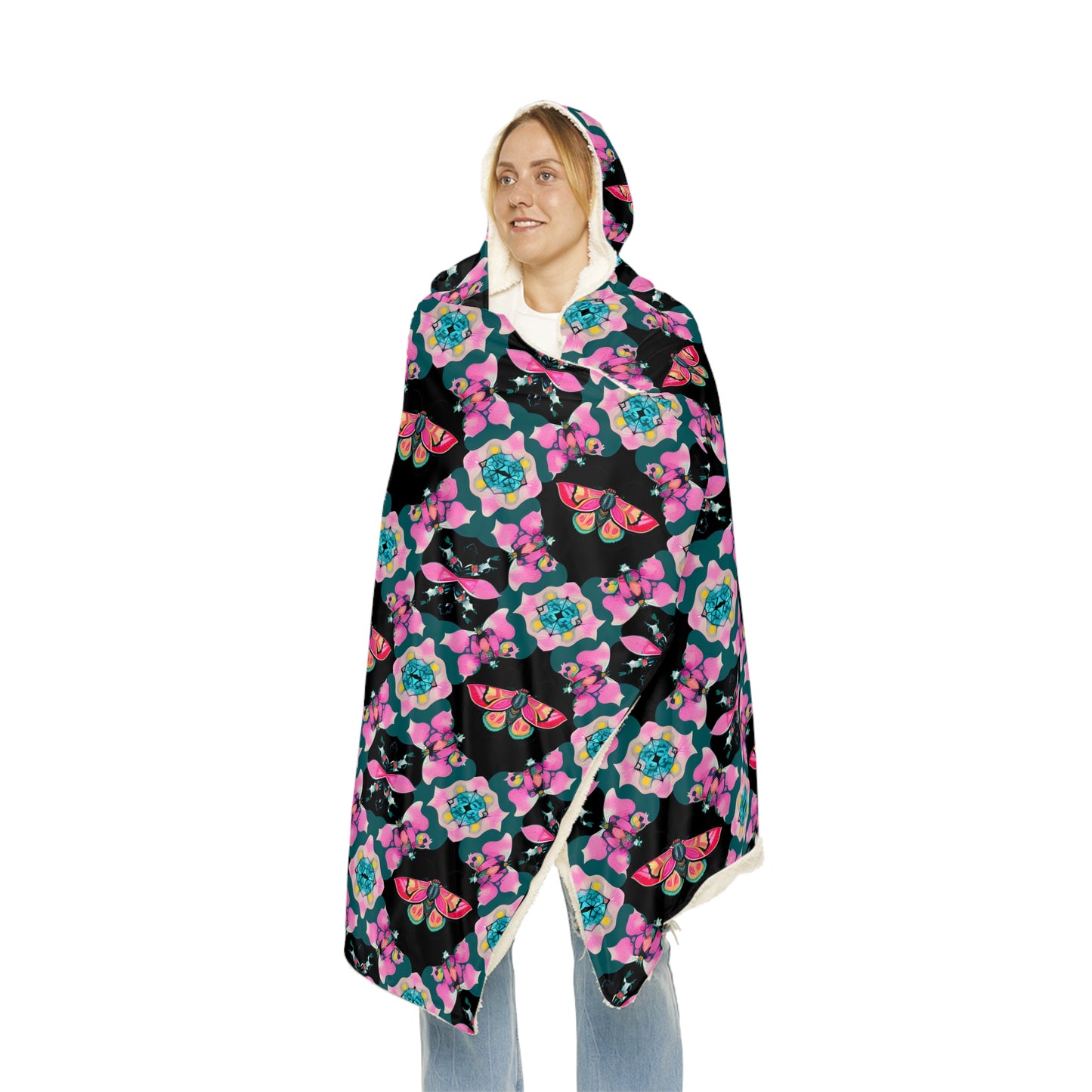 Cottagecore Sherpa Hoodie Blanket