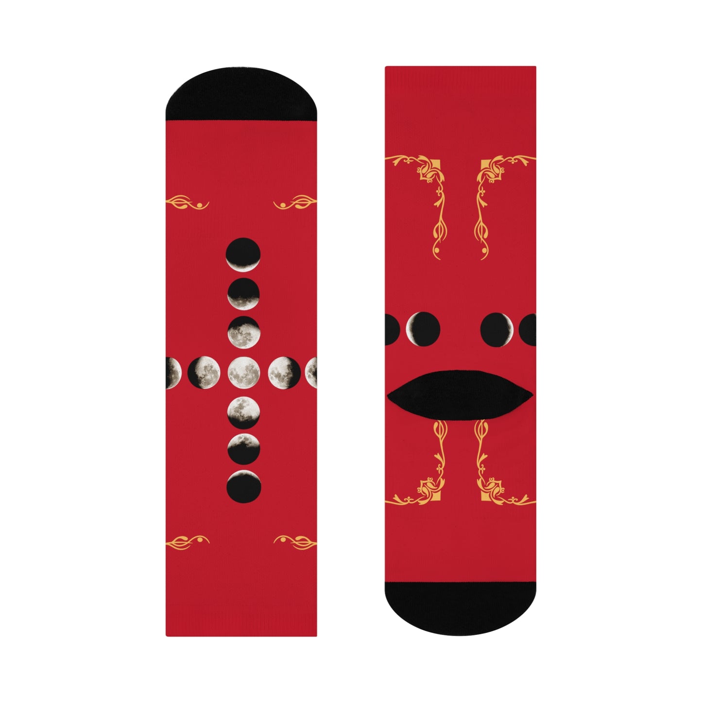 Moon Phase Socks (Red)